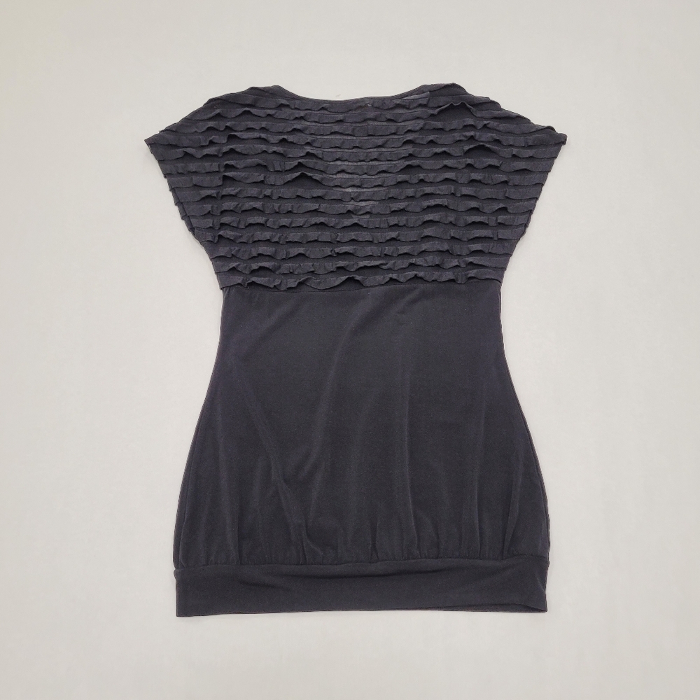 L8teR Ruffle Cap Sleeve Tunic Top - Picture 10 of 10
